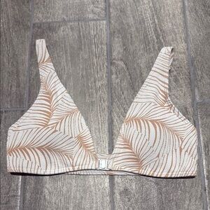 Roxy Leaf Pattern Bikini Top